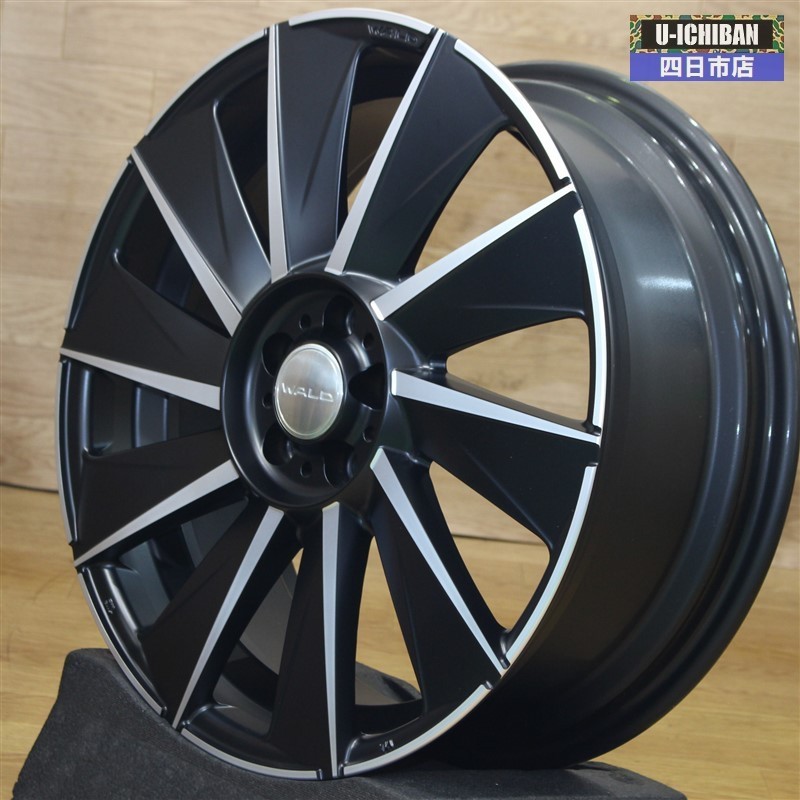 新品アウトレット WALD バルカス B11-C MBK/PO 18インチ×7.0 +48 5H 100 ルッチーニ ブォーノスポーツ 225/40R18 92W プリウス等に　ホイール　ヴァルド　ユーイチバン四日市店