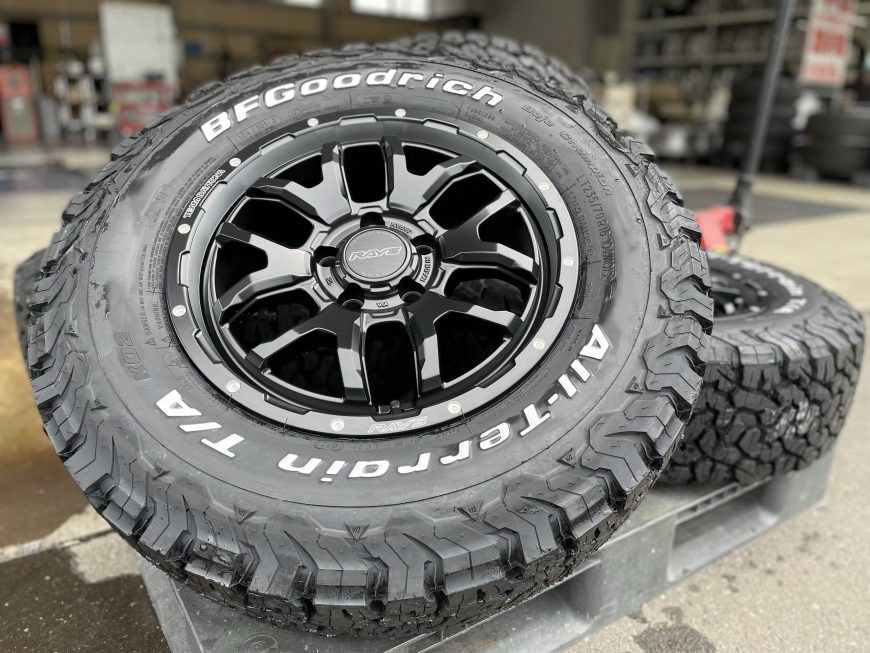 4本セット RAYS レイズ デイトナ M9+ 17x8J 6/139.7+0 BOJブラック BFグッドリッチ オールテレーン KO2 285/70R17 タコマ