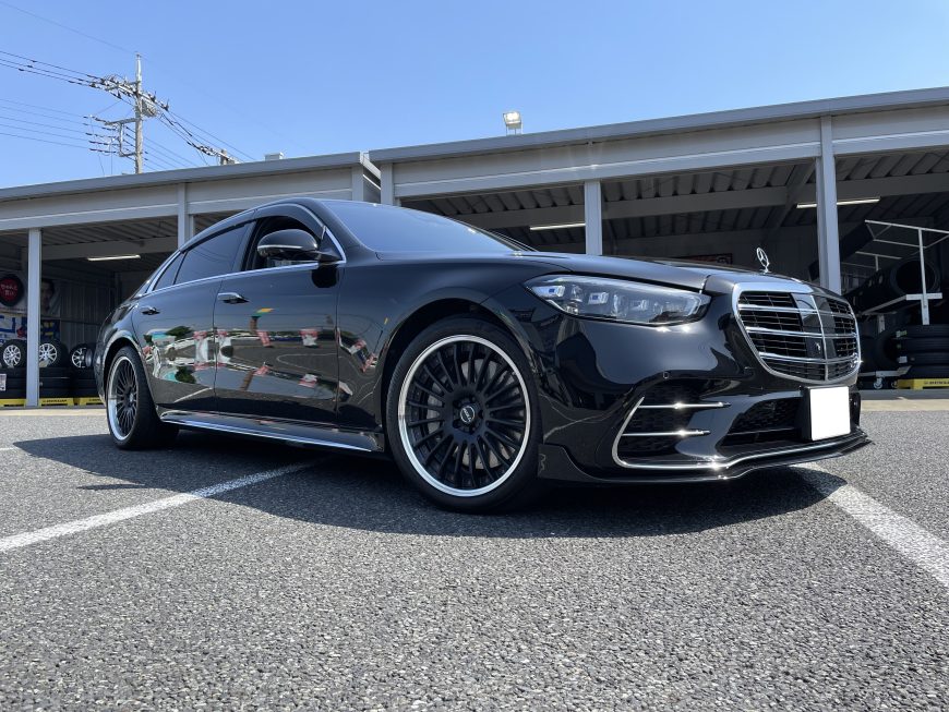 メルセデスベンツ W223 S500にプレミアムなTWS鍛造ホイール！エクス